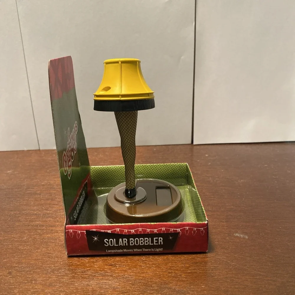 Solar Powered Bobble A Christmas Story Fragile Leg‎ Lamp Light Dancer 5
